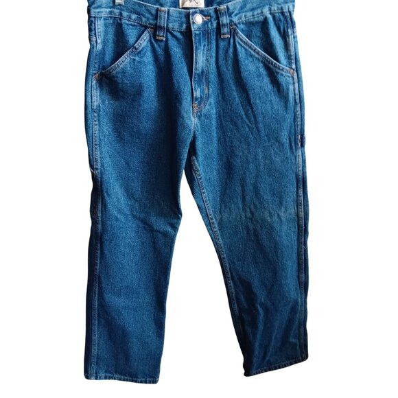 32x30 Men's Blue Mountain Regular Fit Utility Carpenter Jeans NWT Medium Wash - Picture 2 of 6